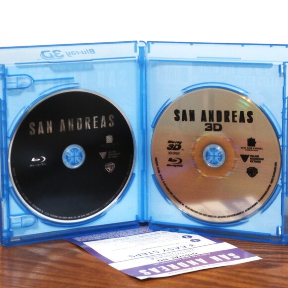 3D SAN ANDREAS (Blu-ray, 2015) 3D Blu-ray + Blu-ray, 2-Disc Set, Dwayne Johnson - Picture 5 of 5